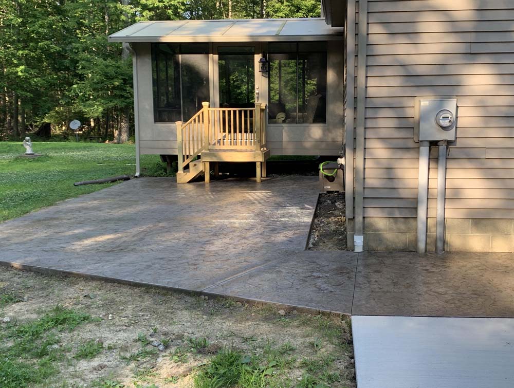 stamped concrete patio